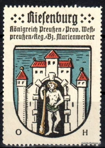  Znaczek Herb Miasta - Riesenburg - Prabuty - Nr 21