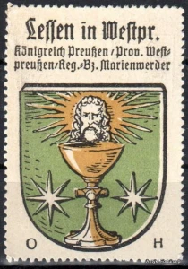 Znaczek Herb Miasta - Łasin - Lessen - Nr 22