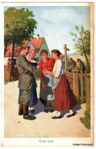 Feldpost 1916 r Gruss Gott