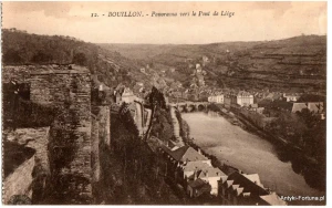 Carte Postale - Bouillon - Panorama vers le Pont de Liege