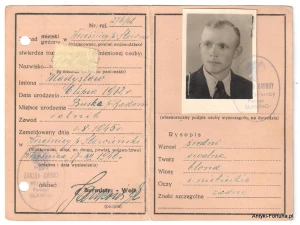 Tymczasowy Dowód  Tożsamości -- 1946 r Wrześnica