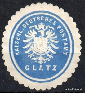  Winieta, siegielmarke , zalepka - Glatz - Kłodzko - Pl 424 Poczta
