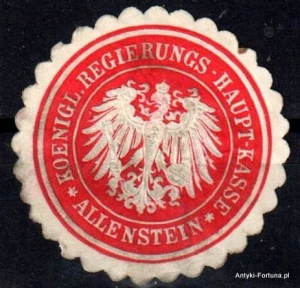 Winieta, siegielmarke , zalepka - Allenstein - Olsztyn - Pl 433