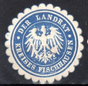 Winieta, siegielmarke , zalepka - Fischhausen - Primorsk- Rybaki - Pl 436