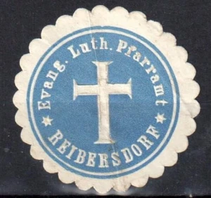 Winieta, siegielmarke , zalepka - Reibersdorf - Rybarzowice  - Pl 439