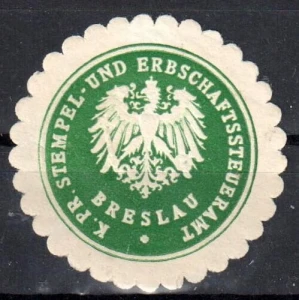 Winieta, siegielmarke , zalepka - Breslau - Wrocław - Pl 444