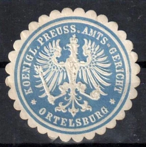 Winieta, siegielmarke , zalepka - Ortelsburg - Szczytno - Pl 446