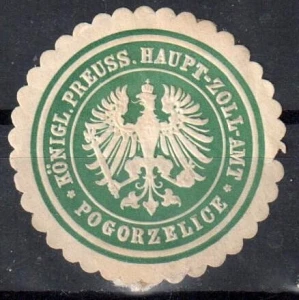 Winieta, siegielmarke , zalepka - Pogorzelice - Pl 447