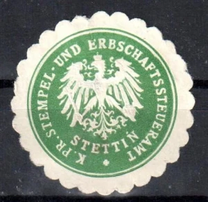 Winieta, siegielmarke , zalepka - Stettin - Szczecin- Pl 449