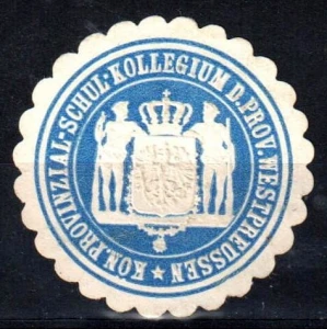 Winieta, siegielmarke , zalepka- Kolegium Westpreussen  - Pl 450