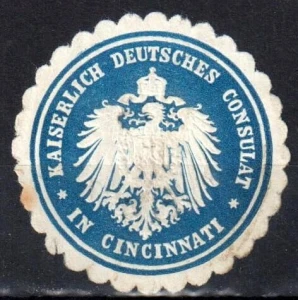 Winieta, siegielmarke - Konsulat Niemiec w Cincinnati - Nr 1247/A