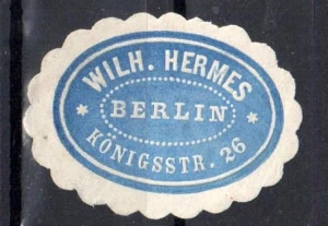 Winieta, siegielmarke- Wilh. Hermes - Berlin - Nr 1254/A