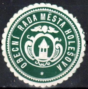 Winieta, siegielmarke - Obecni Rada Mesta Holesova - Nr 1261/A