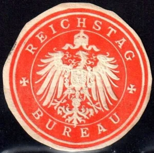 Winieta, siegielmarke - Reichstag Bureau- Nr 1