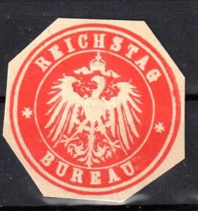 Winieta, siegielmarke - Bureau Reichstag- Nr 6