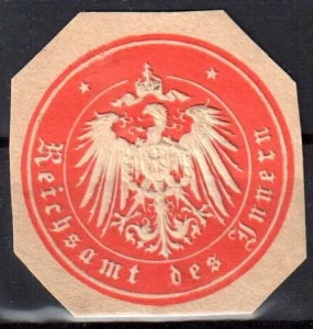 Winieta, siegielmarke -  Reichsamt des Innern - Nr 8