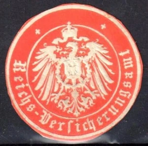 Winieta, siegielmarke - Reichversicherungsamt - Nr 33