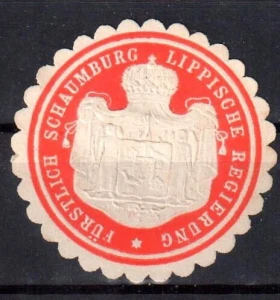 Winieta, siegielmarke - Schaumburg Lippische Ministerium  - Nr 42