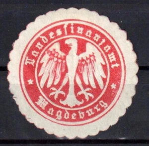 Winieta, siegielmarke - Landesfinansamt Magdeburg  - Nr 44