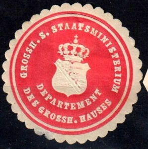 Winieta, siegielmarke - Departament des Grossh. Hauses- Nr 49