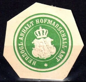 Winieta, siegielmarke - Herzogl Anhalt Hofmarschall Amt - Nr 64