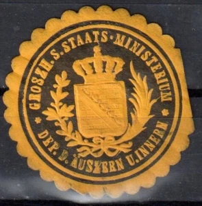 Winieta, siegielmarke - Ministerium Innern - Nr  84