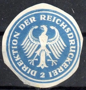  Winieta, siegielmarke  - Reichsdruckerei - Nr 87
