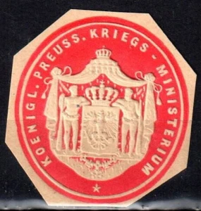  Winieta, siegielmarke  - Kriegs Ministerium - Nr 89