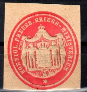 Winieta, siegielmarke - Kriegs Ministerium - Nr 92