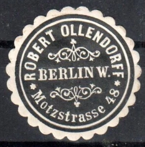  Winieta, siegielmarke  - Robert Ollendorff - Berlin -- Nr 101