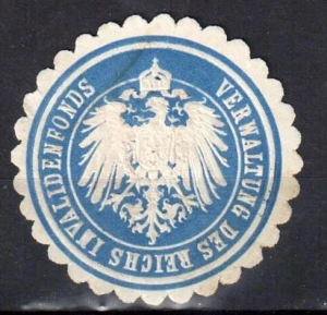  Winieta, siegielmarke  - Verwaltung des Reichs Invalidenfonds - Nr 105