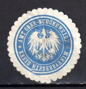  Winieta, siegielmarke  - Ober Schoneweide - Nr 106