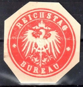  Winieta, siegielmarke  - Reichstag Bureau - Nr 108
