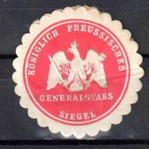  Winieta, siegielmarke  - Koniglich Preussisches Generalstabs Siegiel - Nr 111