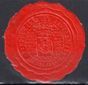  Winieta, siegielmarke  - Banque Centrale Anversoise - Nr 118