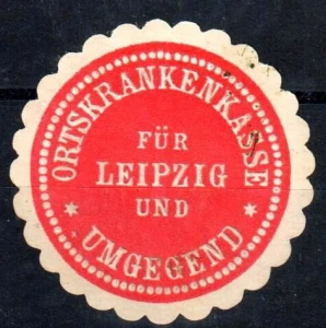  Winieta, siegielmarke  - Ortskrankenkasse Leipzig - Nr 125