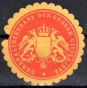  Winieta, siegielmarke  -  Grossh. Cyvilliste - Nr 126