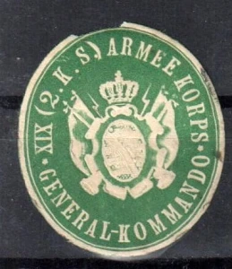  Winieta, siegielmarke  - General Komando XIX (2.K.S.) Arme. Korps. - Nr 127