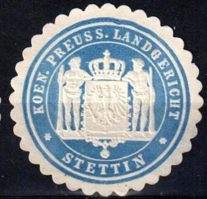 Winieta, siegielmarke , zalepka - Stettin - Szczecin - Pl 454