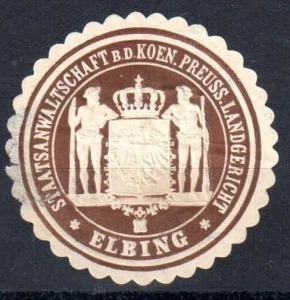 Winieta, siegielmarke , zalepka - Elbing - Elbląg - Pl 99