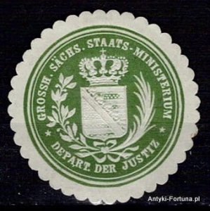 Winieta, Siegielmarke - Staats Ministerium - Nr 3 B