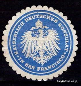 WINIETA, SIEGIELMARKE - Niemiecki Konsulat w San Francisko - NR 1/A