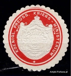 Winieta, Siegielmarke - Kriegs Ministerium - Nr 63/A