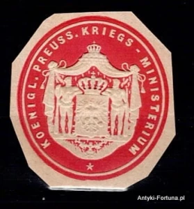 Winieta, Siegielmarke - Kriegs Ministerium - Nr 67/A