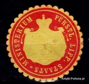  Winieta, Siegielmarke - Lipp. Stats - Ministerium - Nr 169/A