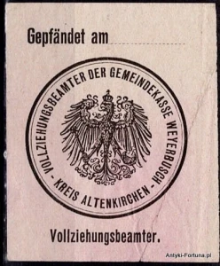 Winieta, Siegielmarke - Weyerbusch- Nr 318/A