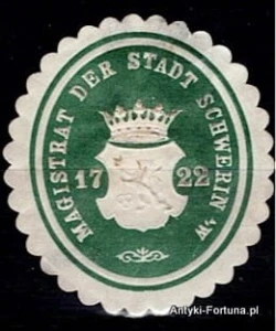 Winieta, Siegielmarke - Schwerin - Nr 1034/A