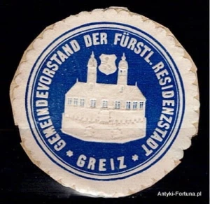 Winieta, siegielmarke - Greiz - Nr 165