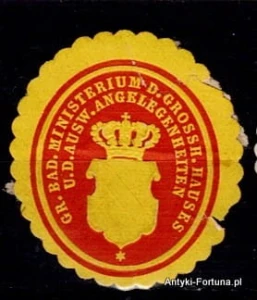  Winieta, siegielmarke - Ministerium Grossh. Hausesr - Nr 290