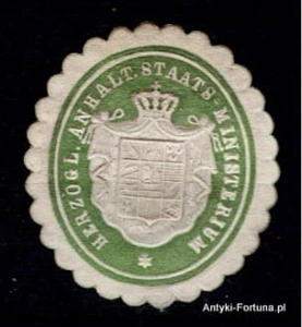 Winieta, siegielmarke - Ansalt Staats Ministerium - Nr 300